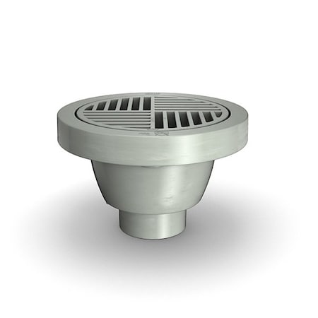 Zurn FS8 Round Stainless Steel Frame, Full Grate, and Hardware FS8-SF